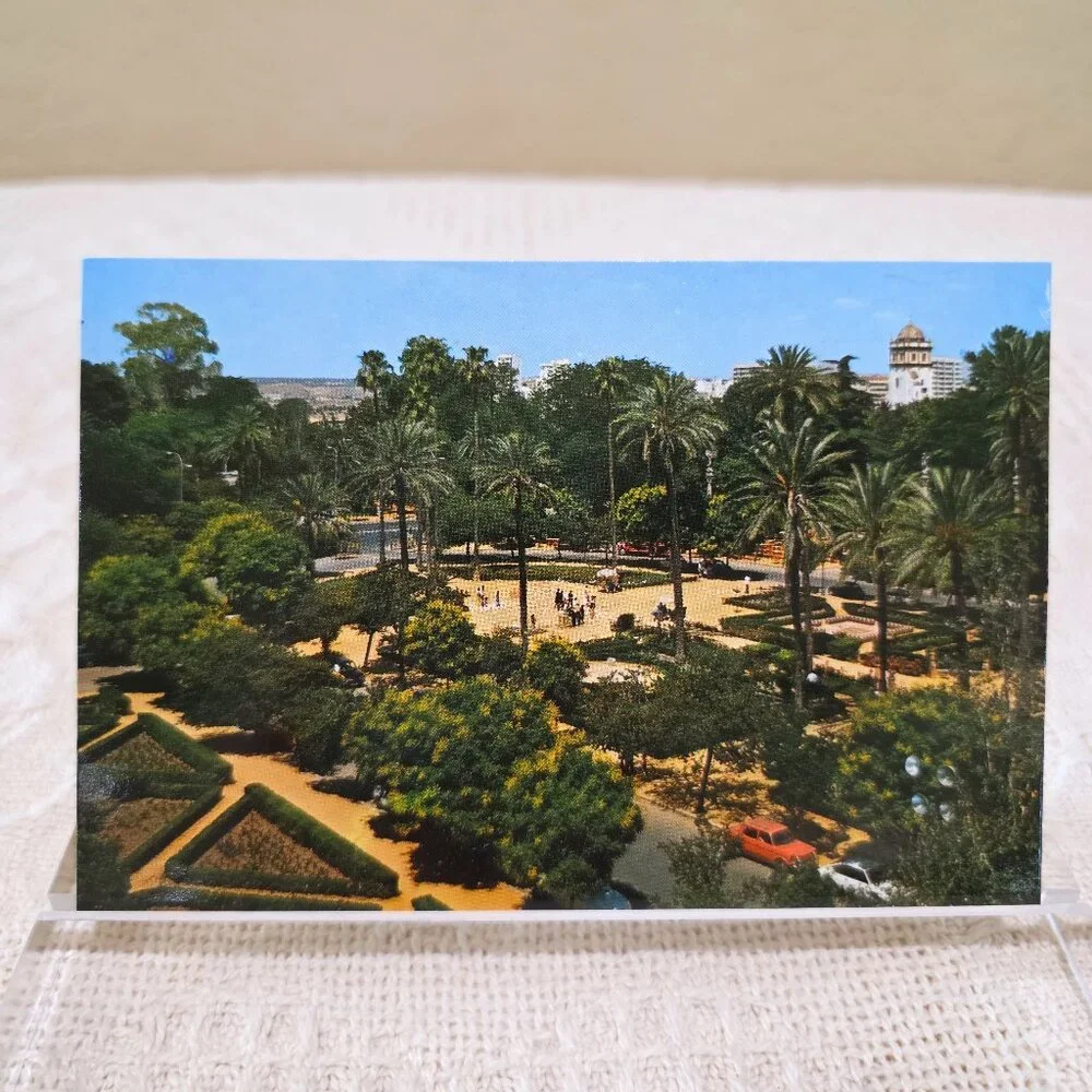 Vintage Sevilla Plaza de America American Square Spain Spanish Postcard Unposted
